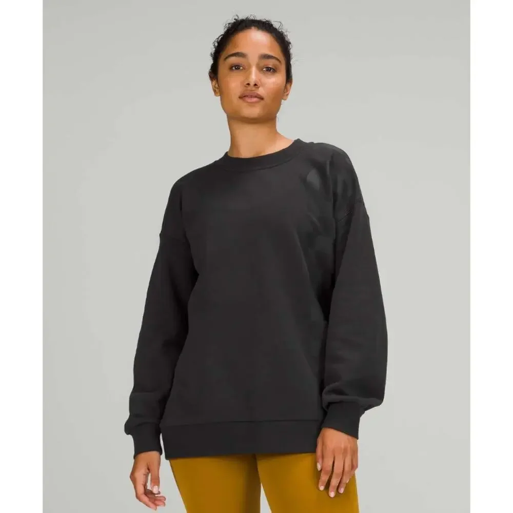 NWT Lululemon Perfectly Oversized Crew‎ *Logo Black Size 4